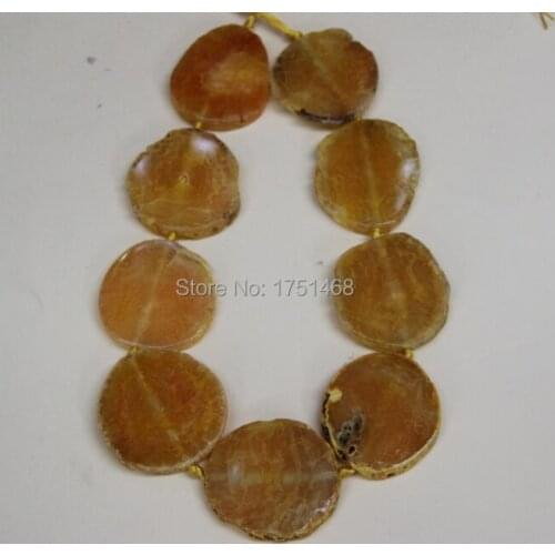 Dinner Jewelry Large Stone Druzy Faceted Stone Beads, Yellow Gems statement Bead Pendant Necklace for 2015