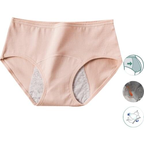 2020 New Leak Proof Menstrual Panties Women Widen Physiological Pants Womens Underwear Period Cotton Waterproof Briefs L-2XL