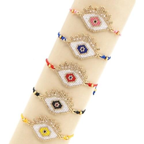 Go2boho Evil Eye Bracelet MIYUKI Friendship Bracelets Women Turkish Eye Jewelry 2020 Fashion Dropshipping Mexican Pulseras Gift