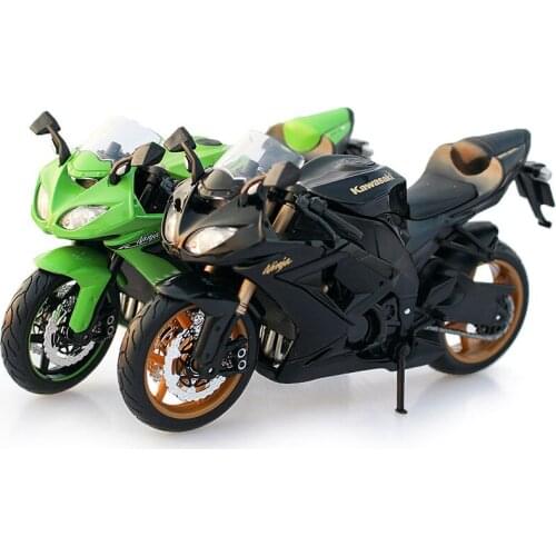1:12 Ninja ZX-10R Black Green Die-casting Alloy Motorcycle Collection Model Toy Childrens Gift