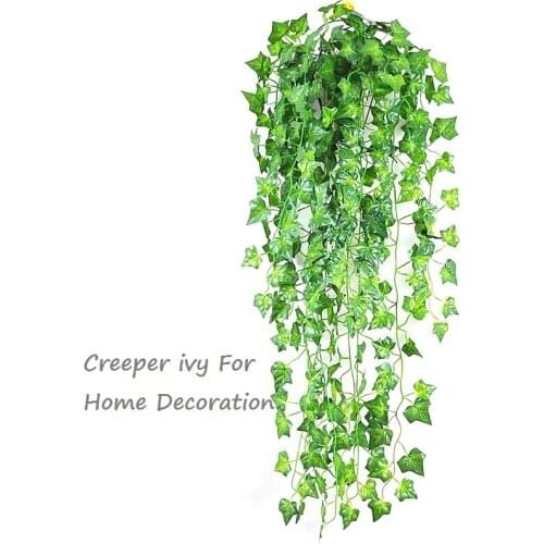 1pcs Beautiful Artificial Green Leaf Parthenocissus Garland Plants Ivy Vine Foliage For Wedding Home Decoration Support Dropship