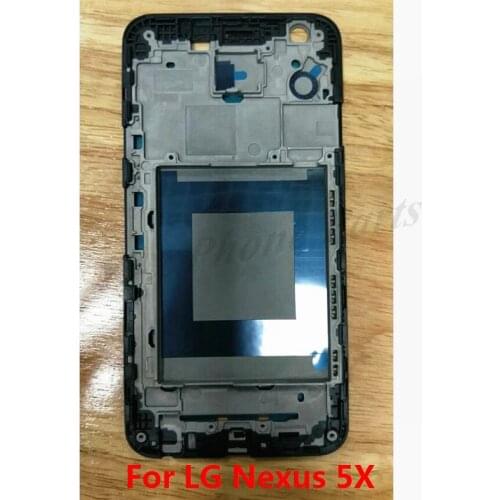 1pcs New Front frame Bezel Housing LCD Panel Frame For LG Nexus 5X Faceplate Middle frame Housing Repair Parts
