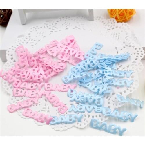 100pcs/lot Baby Shower Decoration Baptism Birthday Party Table Sprinkles Decor Footprint, Baby, Baby Carriage, Bib Style 62526-1