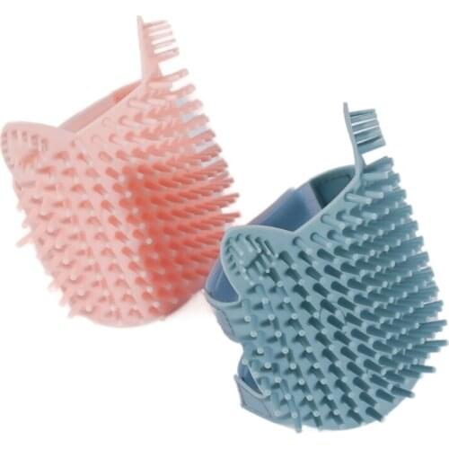 Cat Self Groomer 2 Pack Brush Massage Combs Wall Corner Groomers Soft Grooming for Short Long Fur Cats Toy Kitten Puppy