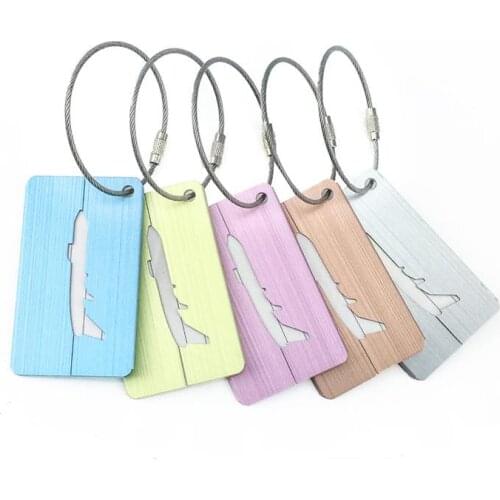 5 Colors Suitcase Luggage Label Tags Airplane Handbag Pendant ID Identify Label Holder for Travel Gifts SN3719