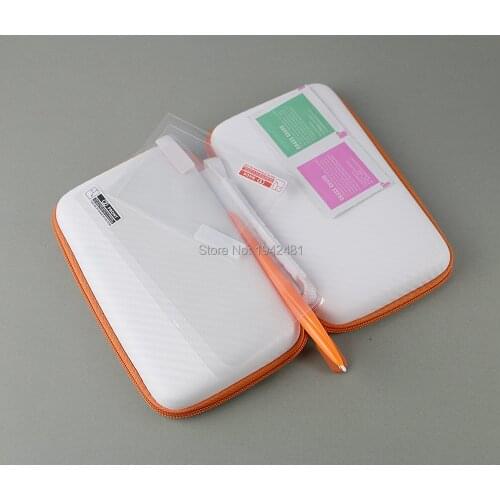 5sets For New 2DS XL LL 3 In 1 Accessory With White EVA Carrying Case Bag Screen Protector Stylus Set For Nintendo New 2DS XL