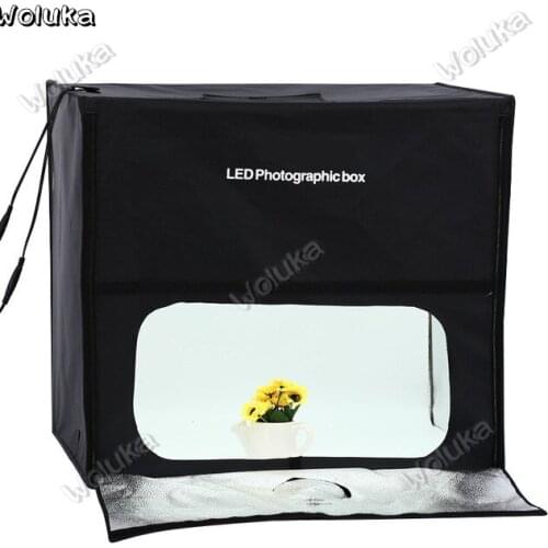 60cm*60cm LED Professional Portable Softbox Box LED Photo Studio Video Lighting Tent with LED Light Photography Props CD50 T03