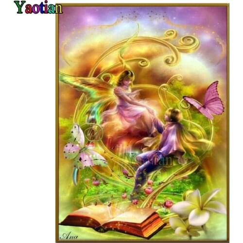 DIY Diamond Painting Cartoon fantasy angel lover Pictures Of Rhinestones Full Square Diamond Embroidery Cross Stitch Mosaic Gift