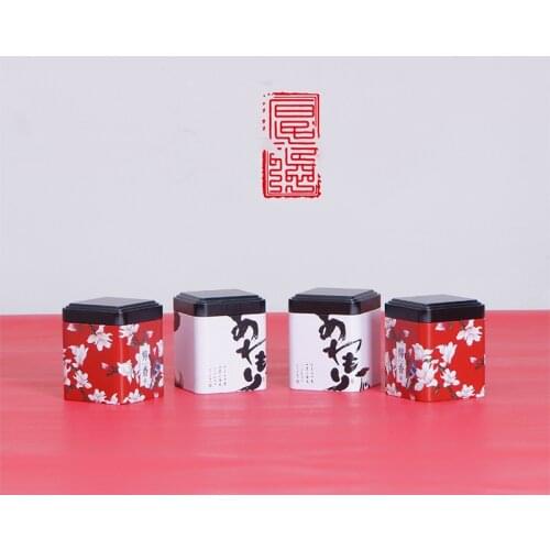 Tea Sealed Box Kitchen Storage Container Jar Tin Square Can Candy Iron Canister Vintage Tea Box