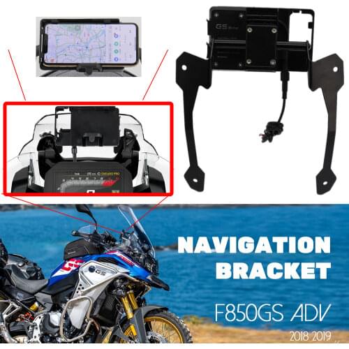 For BMW F850GS ADV F 850 GS Adventure F850 GS 2018 2019 Motorcycle GPS/SMART PHONE Navigation GPS Plate Bracket Adapt Holder