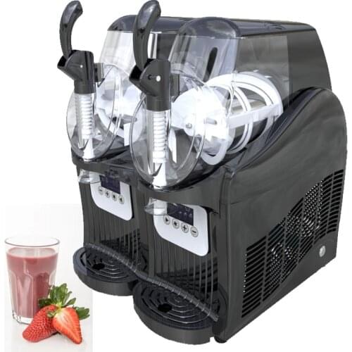 Commercial Two Tank Slush Machine Electric Snow Melting Machine For Milk Tea Shop Ice Slusher Cold Drink Machine