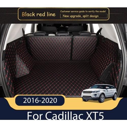 Leather Car Trunk Mat For Cadillac XT5 2016-2020 Cargo Liner Accessories Interior Boot