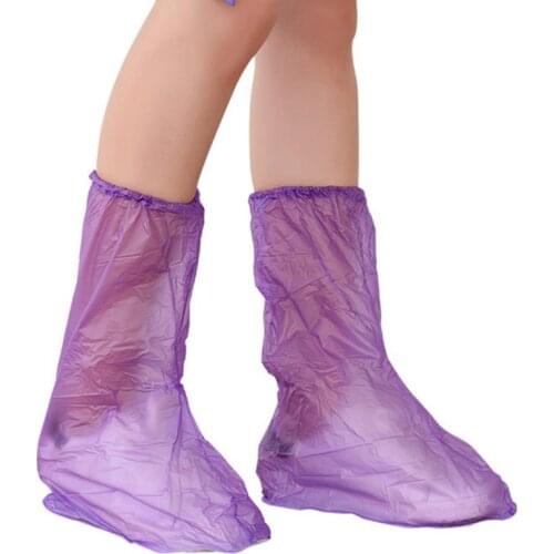 100Pcs Disposable Shoe Covers Anti Slip Boot Safety Cleaning PVC Plastic Over Shoes Boot Covers Shoes Protection