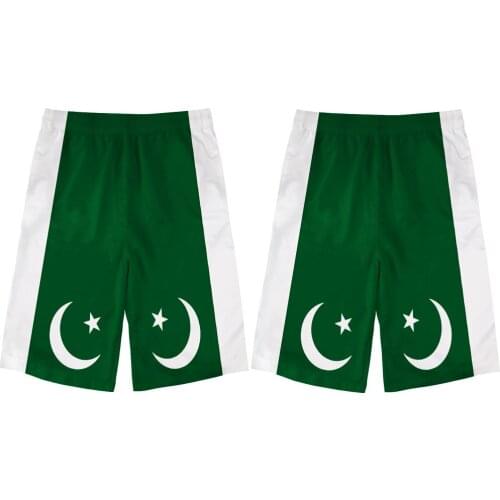 PAKISTAN youth diy custom name number photo pak beach shorts nation flag islam arabic islamic pk pakistani arab casual shorts