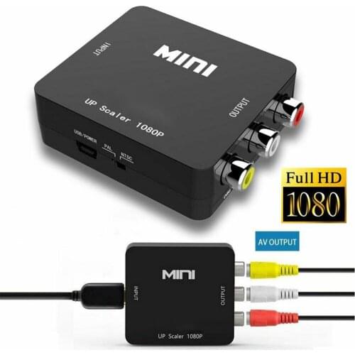AV To HDMI-compatible Switch Box AV2HDMI Converter Full HD 1080P Audio Adapter Composite RCA TO HDMI-compatible Adapter