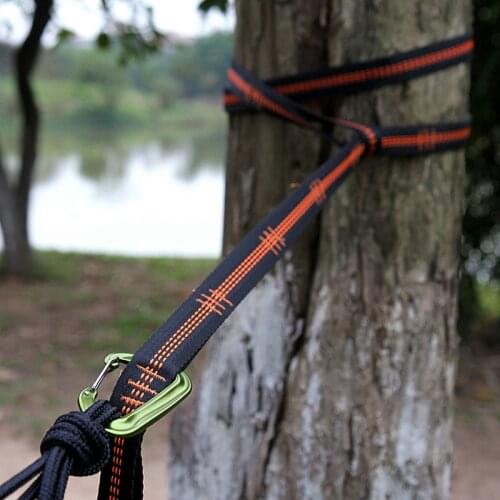 Outdoor Hammock Tree Straps Tree Tie Rope High Load-Bearing Nylon Webbing Rock Climbing Flat Belt Cover