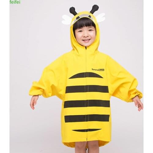 Outdoor Yellow Raincoat Waterproof Cover Child Raincoat Suit Girl Hooded Poncho Capa De Chuva Impermeavel Rain Gear DD60YY