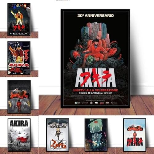 Japan Anime Akira Red Fighting Comic Movie Art Canvas Painting Poster and Prints Wall Art Pictures for Living Room Home Decor