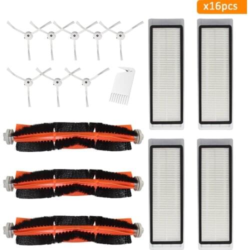 4* Hepa Filter + 8* Side Brush + 2*Main Brush For Xiaomi Mi Robot Vacuum 2 Roborock S50 Vacuum Cleaner Parts Accessories Replace