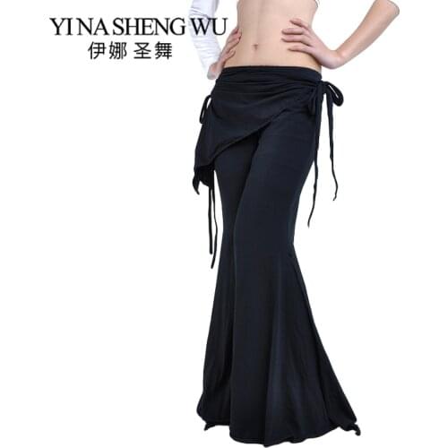 Bellydance Pants For Women Tribal Fusion Belly Dance Clothes Ladies High Waist Flare Trousers Yoga Pants Belly Dance Pants