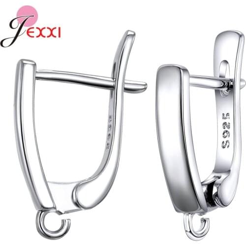 1 Pair 925 Sterling Silver Huggies Earrings Small Round Rhinestones Hoop Earrings Womens Hot Fashion Jewelry Gifts Jewelry Gift