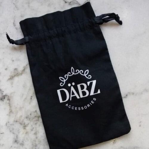 100pcs free shipping small cotton jewelry pouch 9*18cm gift drawstring bags for perfume packing