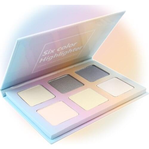 2018 Professional 6 Color Shadow Palette Professional High Gloss Matte Shimmer Glitter Cosmetic Smoky Makeup Eye Shadow Powder