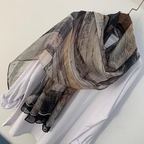 2021 Fashion Women Ombre Geometry Printed Cotton Scarf Printed Scarf 9Colors 10pcs/lot