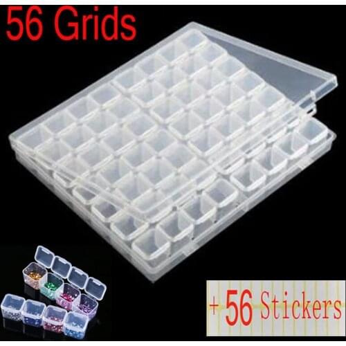 28/56 Grids Dismountable Storage Box Tool Diamond Painting Embroidery Accessories Bead Organizer Storage Case Container