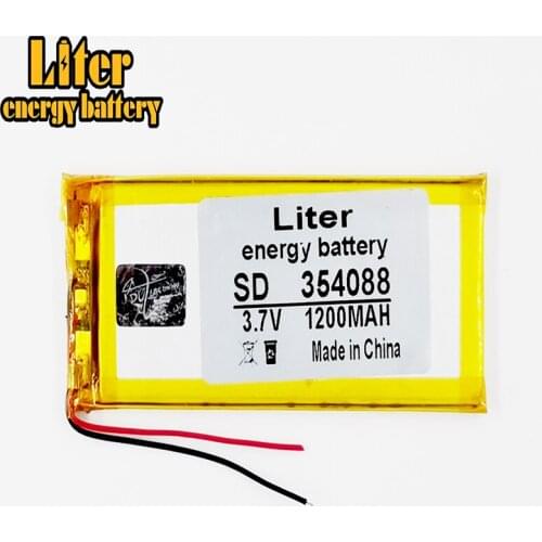 354088 1200mah 3.7V 354090 lithium-ion polymer battery MP3 MP4 GPS quality goods quality of CE FCC ROHS certification authority