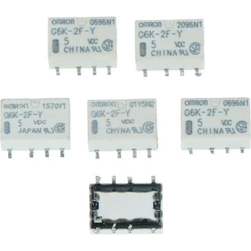 5PCS SMD G6K-2F-Y Signal Relay 8PIN For Omron Relay DC 5V 10*6.5*5mm