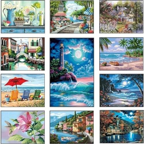 5D DIY Diamond Painting Full Diamond Embroidery Landscape Sale Diamond Mosaic Cross Stitch Set Home Decor
