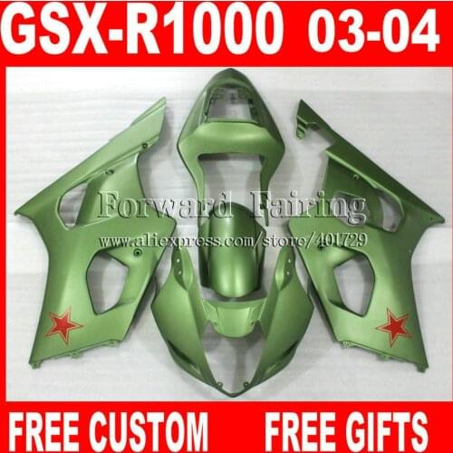 ABS plastic Fairings for 2003 2004 SUZUKI GSXR1000 K3 fairing kits 03 04 GSXR 1000 the color is as you see GSXR 1000 moto GN759