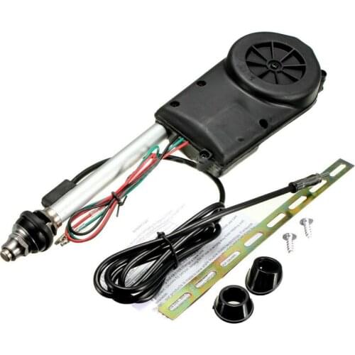 Car Electric Aerial Radio Automatic Booster Power Antenna Kit Black