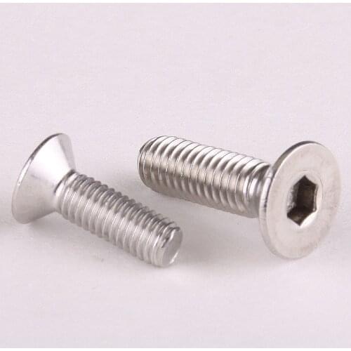 5PCS 0395 Authentic 304 Stainless Steel Countersunk Head Flat Head Allen Screw Bolt M8 * 20