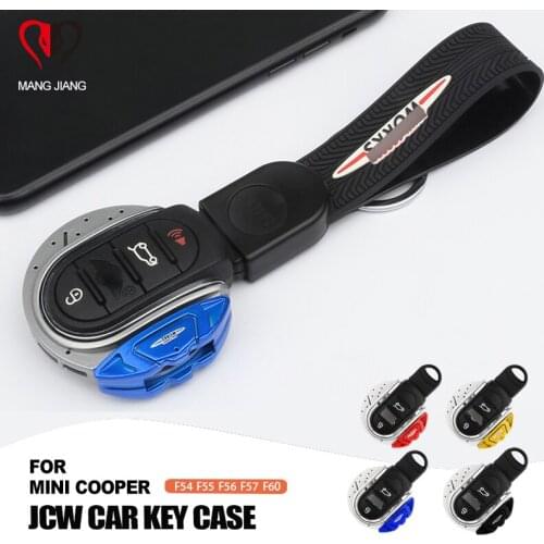 ABS JCW Style Car Key Protective Cover Fob Case Key Chain For mini cooper F54 F55 F56 F57 F60 Car-styling Key Cover JCW Pattern