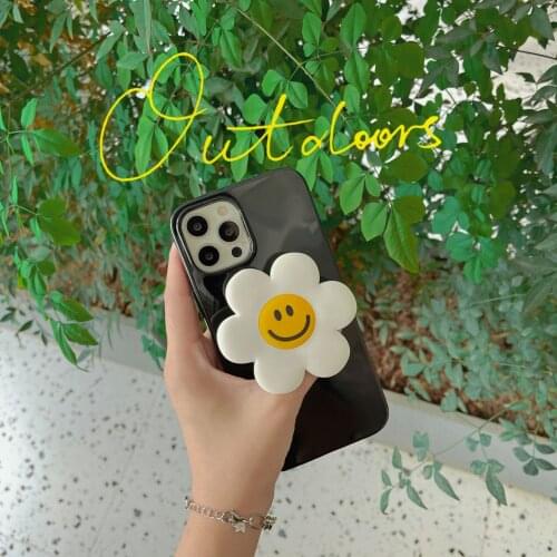 Sunflower Holder Phone Case For Apple iPhone 12 Pro Max 11 Mini XS X XR 7 8 Plus SE 2020 Fashion Cute Shockproof Back Fundas