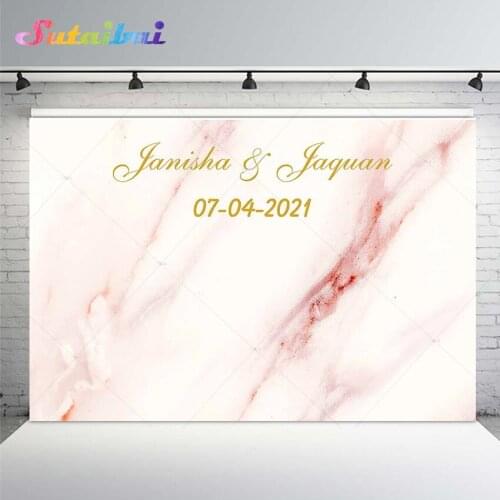 Photography Backdrops Pink White Marble Texture Personalized Custom Photo Studio Background Wedding Party Decorations Poster