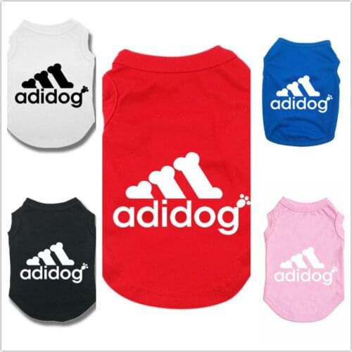 Adidog Pet Dog Clothes Vest Shirt, Outdoor Spring and Summer Large Dog Pure Cotton Breathable T-shirt Sweatshirt, Puppy Clothes
