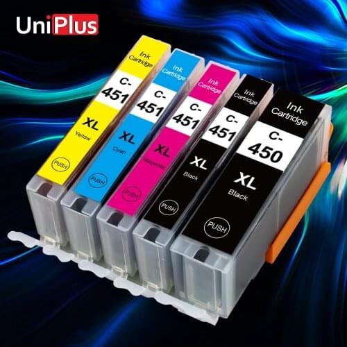 UniPlus 450XL 451XL Compatible Canon Ink Catridge PGI450 CLI451 for Canon Printer PIXMA MG5440 MG6440 MG7540 MG5640 IX6540 6840