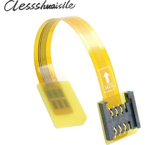 GSM CDMA Standard UIM SIM Card Kit Male to Female Extension Soft Flat FPC Cable Extender 10cm