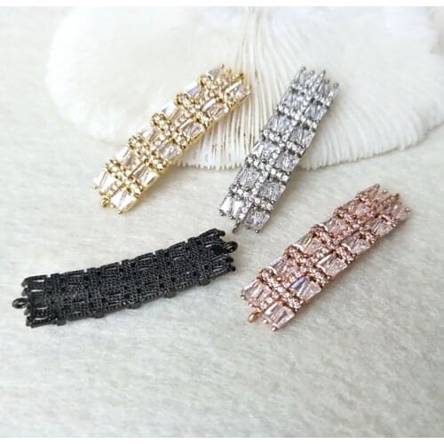 10 Pieces CZ zircon Micro Pave Connector,Double Bails Beads Charm,DIY Bracelet necklace Jewelry Finding CT293