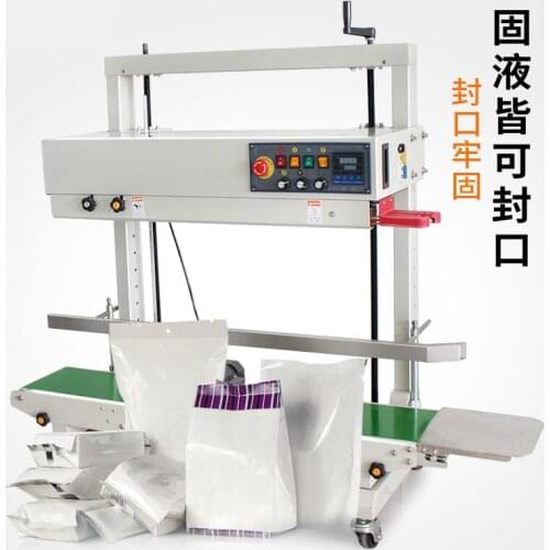 Stand High Continuous Pouch Film Impulse Sealer Heat Plastic Auto Successive Bag Sealing Machine Shrink Packing Free Shipping
