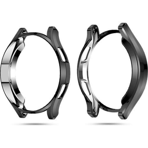 Soft Cases for Samsung Galaxy Watch 4 Classic 42mm 46mm Bumper Frame Plated TPU Cover Case Protective Clear Shell