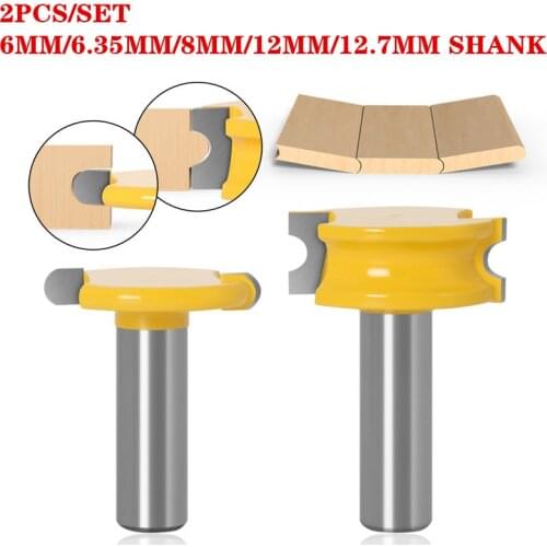2pcs/set 1/4 Inch Shank Canoe Bead & Flute Router Bit Set Tungsten Cobalt Alloy Woodruff Keyseat Milling Cutters Dollar Price