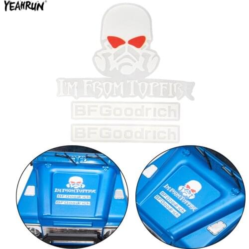 YEAHRUN 1/10 Scale RC Wrangler Jeep DIY Sticker For SCX10 90027 90028 90046 Traxxas TRX-4 TRX-6 D90 D110 Engine Hood Decals