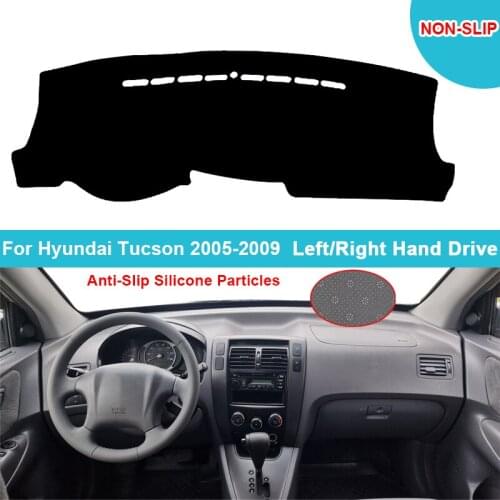 Anti Slip Dashboard Cover Flannel Suede Polyester Dashmat For Hyundai Tucson 2005 2006 2007 2008 2009 Rug Cape Car Decoration