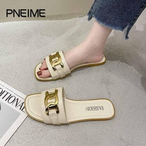 New Womens Sandals Slippers Fashion Outdoor Slippers Womens Summer Flat-soled Slippers Beach Shoes All-match Trend Flip-flops