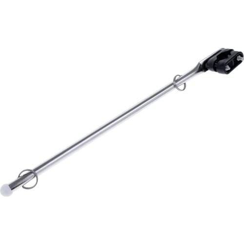Rail Mount Flag Staff Pole with Plastic Rail Clamp for Marine Boat Kayak