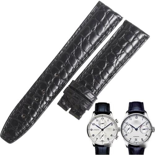 WENTULA watchband for PORTOFINO FAMILY alligator skin /crocodile grain IW356501 IW356305 watch band